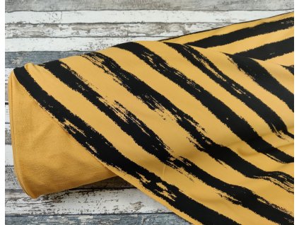 Teplákovina, Nepravidelné pruhy na ostře hořčicové