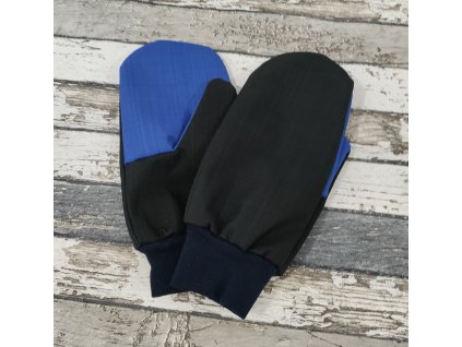 Softshellové rukavice, černá/královsky modrá, L
