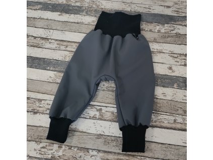 Softshellové kalhoty s beránkem Yháček, šedá/černá