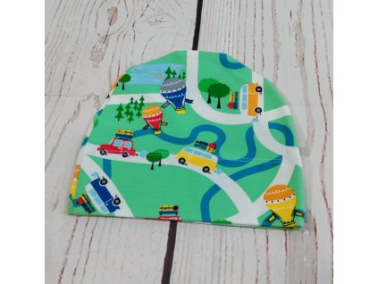 Rostoucí čepička Yháček, cestičky na zelené, DOPRODEJ