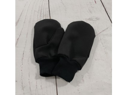 Softshellové rukavice s merinem, černá