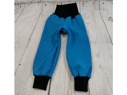 Softshellové kalhoty Yháček, zimní, modrá/černá, 98, POSLEDNÍ KUS
