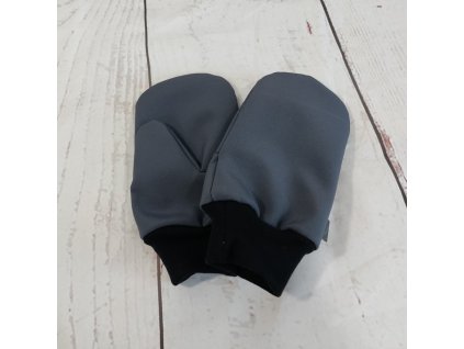 Softshellové rukavice s merinem, antracit/černá