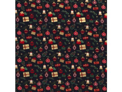 Plátno, vánoční zlatotisk, dárečky na navy