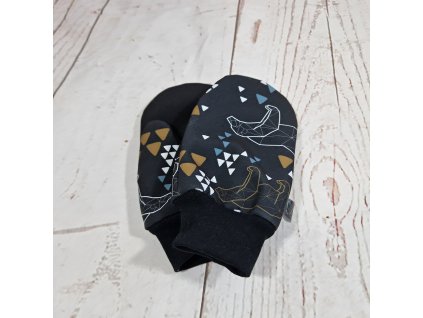 Softshellové rukavice s merinem, Origami medvěd