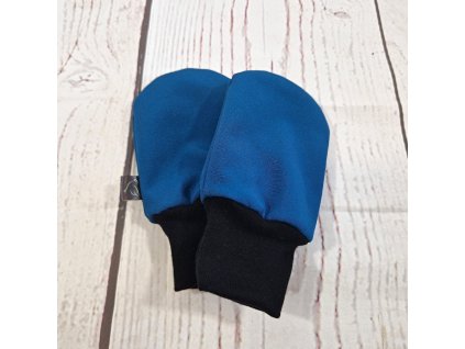 Mini softshellové rukavice bez palce s merinem, Tmavý petrolej