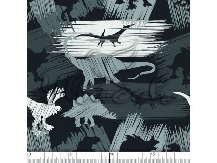 dino šedá vod pravítko