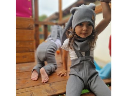 Žebrovaný nákrčník Yháček, grey