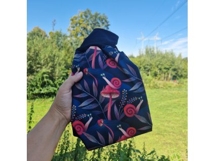 Softshellové kalhoty Yháček, jarní, Šneci a houbičky