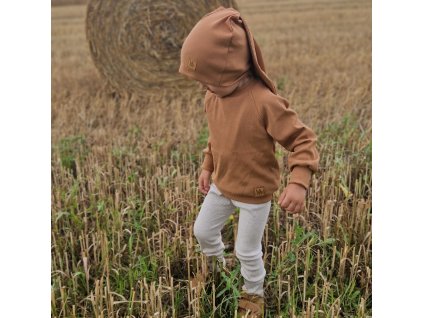 Legíny s traky Yháček, beige melange