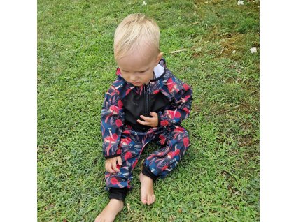 Softshellové kalhoty s beránkem Yháček, Šneci a houbičky