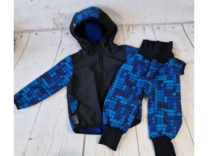 Softshellová bunda Yháček, stavebnice modrá, vel. 80