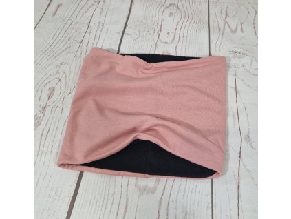 Nákrčník Yháček, Starorůžový/černý