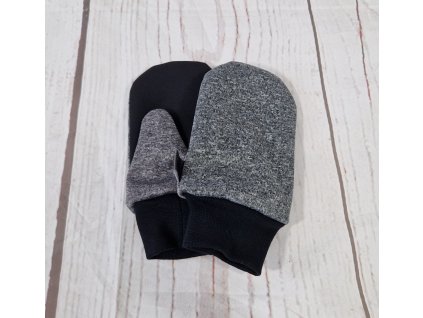 Softshellové rukavice s merinem, Šedý melír
