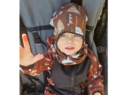 Šmoulí čepička Yháček, Lišky a medvědi na kaštanové, flís