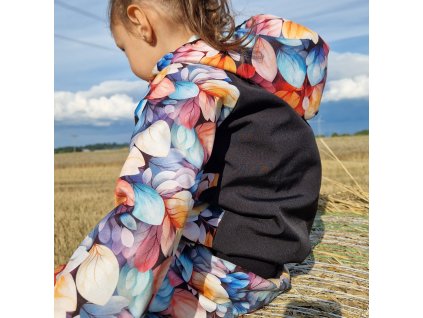 Softshellová bunda Yháček, podzim, Pastelové lístky