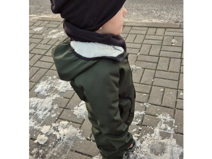 Softshellová bunda s beránkem Yháček, Khaki