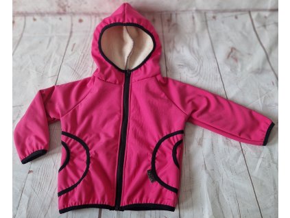 Softshellová bunda s beránkem Yháček, Fuchsiová
