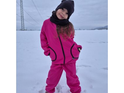 Softshellová bunda s beránkem Yháček, Fuchsiová