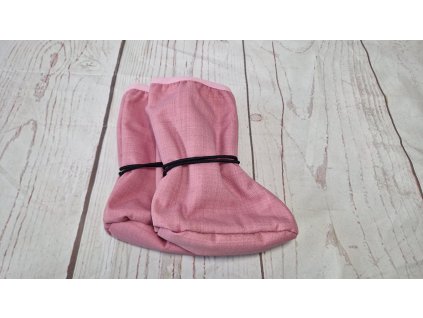 Botičky Yháček, softshell s beránkem, starorůžové