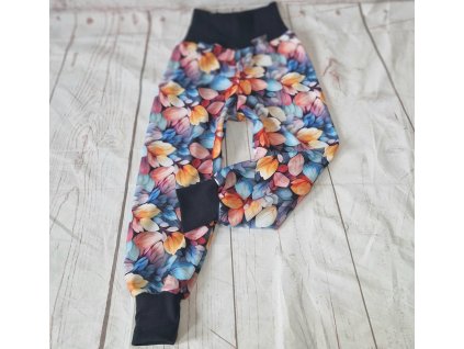 Flísové tepláky Yháček, Pastelové lístky