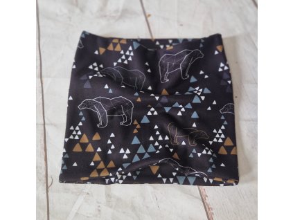 Flísový nákrčník Yháček, Origami medvěd