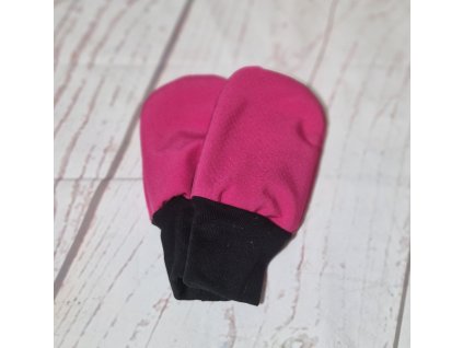 Mini softshellové rukavice bez palce, fuchsiové