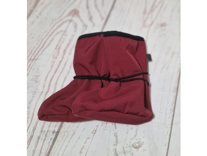 Botičky Yháček, softshell s beránkem, Bordó