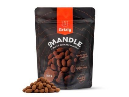 mandle v mlecne cokolade obalene skorici 250 g img grizly~~orechy~~drazovane b2b orechy~~8595678418414 2 fd 99