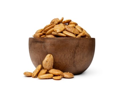 mandle smazene cibule cesnek rajce 250 g img grizly~~orechy~~smazene orechy~~8595678424620 1 fd 99