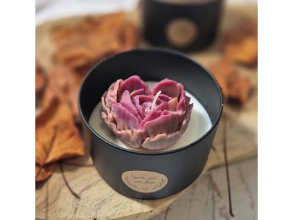 Sójová svíčka AMI LUMEA, Dvojbarevná růže