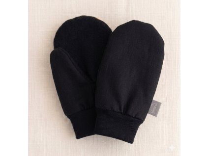 Softshellové rukavice s beránkem, černá