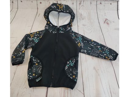 Softshellová bunda Yháček, zimní, Origami medvěd, II. jakost