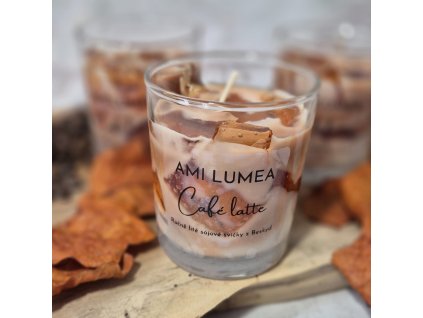 Sójová svíčka AMI LUMEA, Café latte