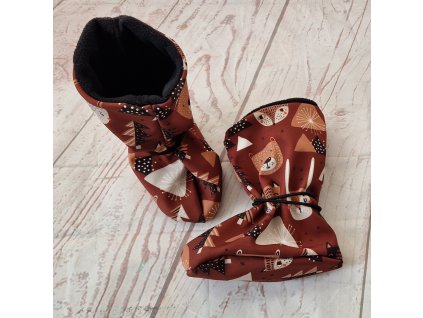 Nosicí botičky/válenky NEW Yháček, Lišky a medvědi kaštan