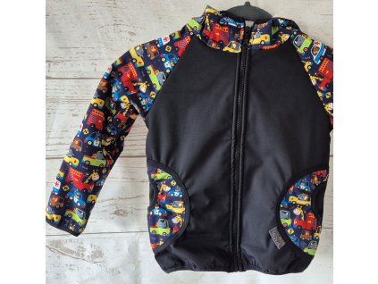 Softshellová bunda s beránkem Yháček, Autička se zvířátky, vel. 104