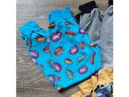 Rostoucí tepláčky Yháček, Modrý komix, vel. 122