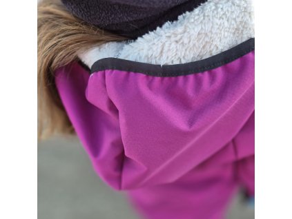 Softshellová bunda s beránkem Yháček, Ostružinová