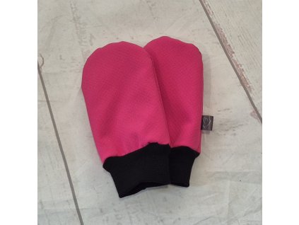 Mini softshellové rukavice bez palce s beránkem, fuchsiová, II. jakost