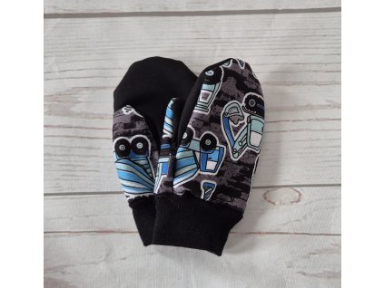 Softshellové rukavice s beránkem, Stavební stroje