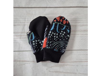 Softshellové rukavice s beránkem, Kouzelný les