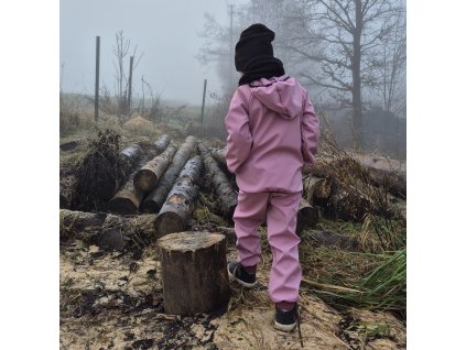 Softshellové kalhoty Yháček, zimní, Starorůžové
