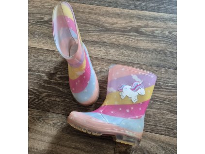 BAZAR, holínky s jednorožcem, vel. 24/25