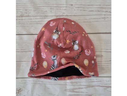 Šmoulí čepička Yháček, Boho les, flís, vel. S