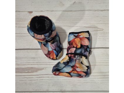 Botičky Yháček, softshell s beránkem, Pastelové lístky