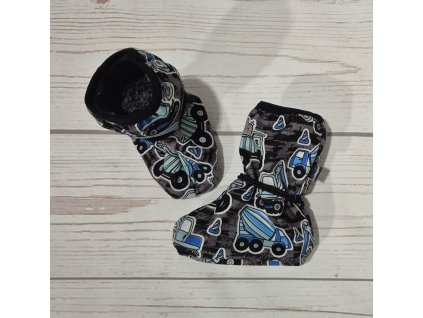 Botičky Yháček, softshell s beránkem, Stavební stroje