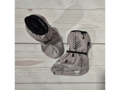 Botičky Yháček, softshell s beránkem, Lesní zvěř na šedé