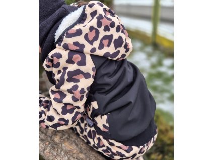 Softshellová bunda Yháček, podzim, Leopard