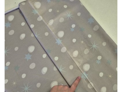 Teplákovina Hvězdy na šedé, II. jakost, 85 cm