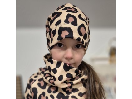 Flísový nákrčník Yháček, Leopard
